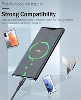 Câble de données USB Type-C en nylon tressé 60W, cordon de charge rapide intelligent pour téléphones mobiles, câble de charge super chargeur