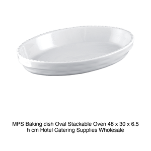 Bandeja para hornear MPS ovalada apilable para horno 48 x 30 x 6.5 h cm, suministros para hostelería y catering al por mayor - Product Image 2