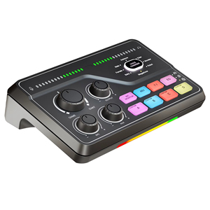 Cartes <span class=keywords><strong>son</strong></span> audio pour studio d'enregistrement <span class=keywords><strong>PC</strong></span> RGB, mélangeurs externes XLR, streaming en direct, <span class=keywords><strong>carte</strong></span> <span class=keywords><strong>son</strong></span> audio USB pour jeux - Product Image 1