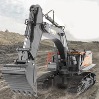 Excavator Radio Kontrol Huina 1592 Skala 1/14 2.4GHz 7.2V/1200mAh untuk Hadiah Anak Laki-laki di Atas 8 Tahun (Dropship)