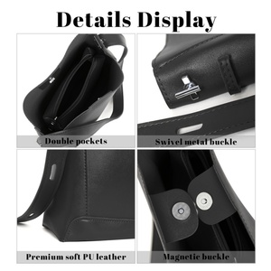 Sacs fourre-tout en PU de style occidental pour femmes, sacs à main de marque, sacs de créateurs avec logo personnalisé imprimé - Product Image 3