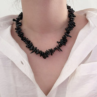 Collier ethnique en pierres précieuses naturelles, perles de corail, pour l'été, la plage, style surfer, vente en gros