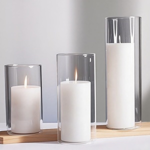 <span class=keywords><strong>Candele</strong></span> a Colonna Bianche in <span class=keywords><strong>Vasi</strong></span> Cilindrici di Vetro, <span class=keywords><strong>Candele</strong></span> Aromaterapiche Artigianali <span class=keywords><strong>per</strong></span> Decorazioni Matrimoniali e Natalizie, Fragranza Personalizzata - Product Image 5