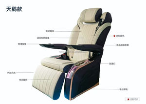 مقعد سيارة فاخر معدل بتصميم جديد، مقعد كابتن مايباخ مع مسند ذراع قابل للتعديل لسيارات في كلاس وفيتو وميتريس W447 وسبرينتر فان وسيارات الدفع الرباعي - Product Image 6