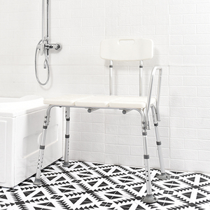 Silla de Ducha Bariátrica Plegable y Ajustable con Marco de Aluminio KDB Health KDB-799L, Capacidad de 150 kg, para Uso en Rehabilitación y Residencias de Ancianos - Product Image 1