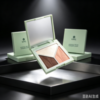 Palette de poudre blush, contour et highlighter 3-en-1 E.P.C F001 pour le maquillage quotidien du visage