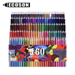 Perlengkapan Seni Sekolah Kustom 160 Warna Pensil Warna Berbasis Minyak Profesional Set Pensil Warna Melukis Artis Menggambar Sketsa Pensil Warna