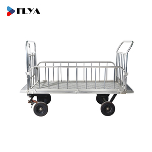 Plataforma de camión de equipaje de aleación de aluminio de 4 ruedas, carrito de equipaje de aeropuerto, carros de equipaje de línea aérea, carrito de equipaje de servicio pesado - Product Image 2