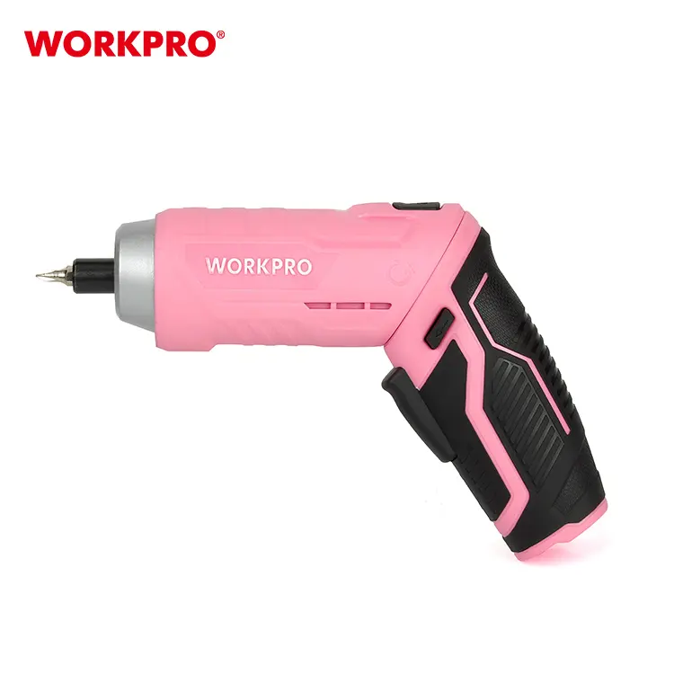 WORKPRO 11PC Pink Li-ion USB Rechargeable Electric Pivoting 3.6V Power Cordless Screwdriver Kit
