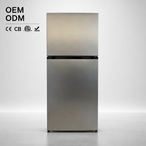 15 Cu.ft 430L Double Door Refrigerator Top <b>Freezer</b> Silver Color Household Fridge for Office and Home Geladeiras Para Casa Large - Product Image 1