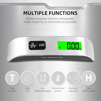 Balance numérique portable Changxie 50 kg en acier inoxydable et plastique ABS, avec rétroéclairage vert, pour peser les bagages de voyage