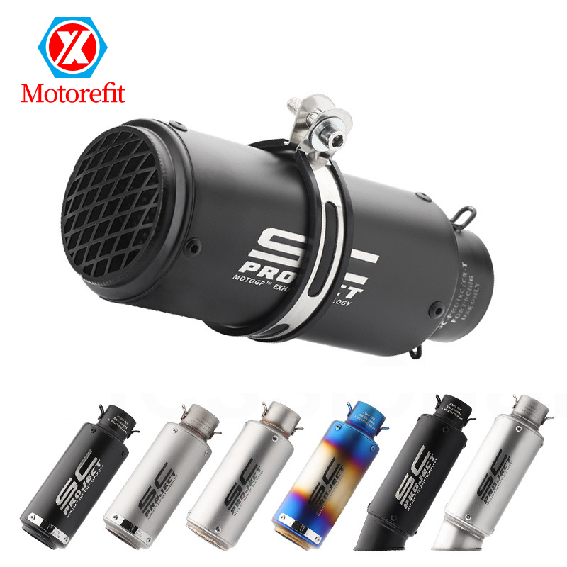 Выхлопная труба из нержавеющей стали 51 60 мм SC, выхлопная труба для мотоцикла с дБ-убийцей, выхлопная труба для мотоцикла Yamaha Kawasak Harleyi