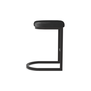 Sgabello da Bar Moderno in Velluto con Base Arcuata in Metallo Nero, Seduta Imbottita Confortevole per Cucina e Bancone Bar Domestico - Product Image 6