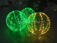 Boules de lumière LED transparentes en PVC abordables avec tailles et couleurs personnalisables, adaptées à la décoration du parc