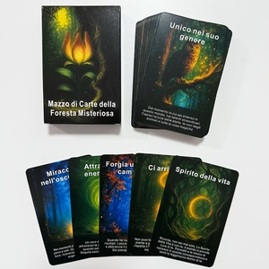 Jeu de cartes Oracle Forêt Mystique Italienne, 48 cartes avec boîte, 8x12cm 300GSM, cartes de guidance spirituelle, vente en gros OEM - Product Image 6