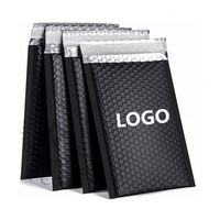 Sacs de courrier gris métalliques à bulles, enveloppes de livraison, avec Logo blanc, 50 pièces