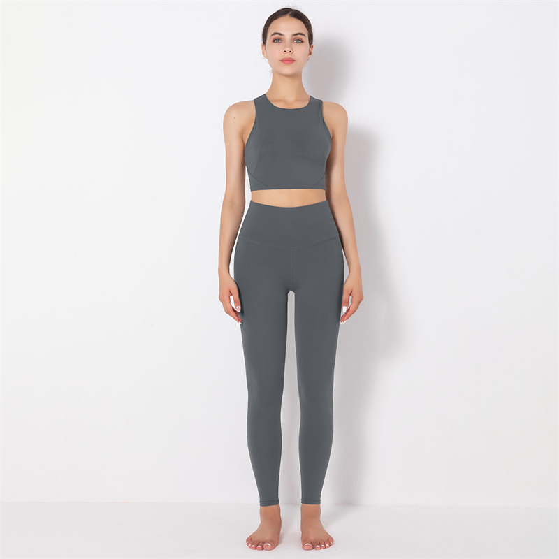 5 colors  high product quality Fashion Modern Breathable Workout Clothing Women Active Wear Yoga Set fitness