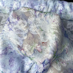 Custom 3D Watercolor Floral 100% Polyester Jacquard <strong>Fabric</strong> <strong>Medium</strong> Weight 40S40S Yarn Count Soft Structured for Wedding Dresses - Product Image 5