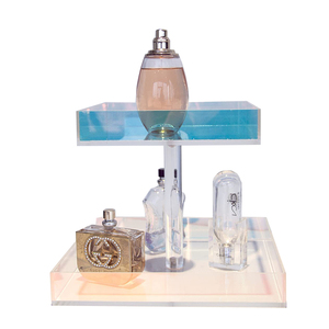 Hot-selling high-quality perfume storage case display tray rainbow acrylic cosmetics storage box bathroom storage rack