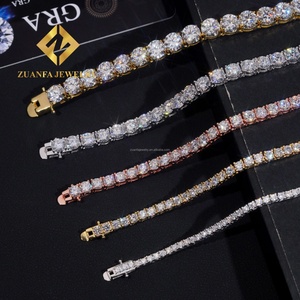 Cadenas de Plata S925 con Incrustaciones de Moissanita VVS1, 2mm 3mm 4mm 5mm 6.5mm, Collar de Tenis para Mujer y Hombre, Venta al Por Mayor - Product Image 5