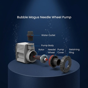 Skimmer de Proteínas Interno Bubble Magus QQ2 220-240V para Acuarios de Agua Salada de 100L, Rectangular, de Plástico, con Impulsor de Rueda de Agujas - Product Image 5