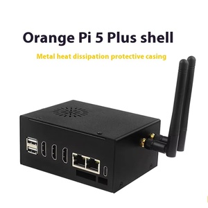 Módulos y <span class=keywords><strong>kits</strong></span> electrónicos Orange Pi 5 Plus con ventilador de refrigeración Antena de tarjeta de red externa protectora Color naranja - Product Image 2