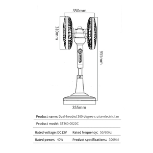 Nhà máy sản xuất quạt trần hai đầu màu trắng trực tiếp siêu Dễ sử dụng với thành phần động cơ Lõi siêu thiết kế - Product Image 6