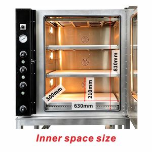 Forno Commerciale a 3 Piani con Funzione Vapore Integrata, Forno Elettrico <span class=keywords><strong>per</strong></span> Pizza e Pane con Piano in Pietra <span class=keywords><strong>per</strong></span> Panetterie - Product Image 2