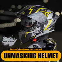 Casque de moto modulaire intégral certifié DOT, en ABS, PC, PP, pour la course, accessoires de conduite