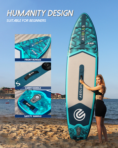 Tabla de <span class=keywords><strong>Surf</strong></span> y Windsurf <span class=keywords><strong>Inflable</strong></span> E SUP Azul de 11 pies con Ventana Transparente, Ecológica, Certificada por la CE, para Jugar en el Agua de Océanos, Lagos y Ríos - Product Image 3