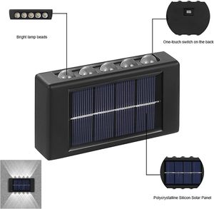 Crepuscolo all'alba al di fuori del muro rondella scala piano di <span class=keywords><strong>illuminazione</strong></span> recinzione luce su e giù LED giardino impermeabile da esterno solare da parete - Product Image 2