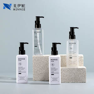 Botella de plástico transparente Minnie Square de 250 ml con dispensador de bomba para champú, gel de ducha, loción y envases de cosméticos - Product Image 4