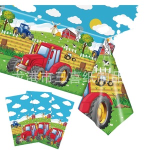 168 pezzi trattore piatti e tovaglioli forniture per <span class=keywords><strong>feste</strong></span> trattore decorazioni <span class=keywords><strong>compleanno</strong></span> trattore fattoria a tema stoviglie monouso Set - Product Image 5