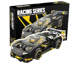 Nieuw Binnen Lamborghining Snelheid Super Race Auto Stenen Kit Speelgoed 360 Stuks Diy Bouwstenen Voor Kinderen