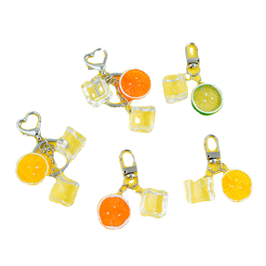 Pendentif porte-clés à la mode citron glaçon, porte-clés <span class=keywords><strong>de</strong></span> voiture exquis, décoration <span class=keywords><strong>de</strong></span> sac à dos unisexe - Product Image 1