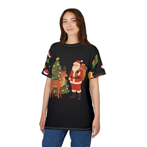 Camisetas Formales Personalizadas <span class=keywords><strong>para</strong></span> Adultos, Unisex, Transpirables, Ecológicas, <span class=keywords><strong>al</strong></span> <span class=keywords><strong>por</strong></span> <span class=keywords><strong>Mayor</strong></span>, con Estampado 3D, Cuello Redondo, Manga Corta, Estampado Digital, Navidad - Product Image 2