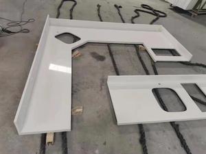 Top Bán thiết kế hiện đại nhân tạo thạch anh trắng đá bếp Top đánh bóng Countertop cho nhà bếp sử dụng - Product Image 4