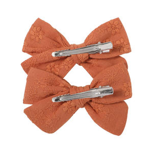 Barrettes à nœuds doublées pour <span class=keywords><strong>petite</strong></span> fille, pince à cheveux crocodile, accessoires pour cheveux, pour enfants en bas âge - Product Image 4