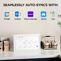 Afficheur mural numérique intelligent de 15,6 pouces avec écran tactile, système Android, synchronisation avec le calendrier Google