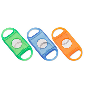 Plastic Cigar Cutter Double Blade Portable Bar Shape Stainless Steel For Cigar Accessories - Product Image 3