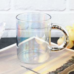 Tazas <span class=keywords><strong>de</strong></span> té iridiscentes con diamantes <span class=keywords><strong>de</strong></span> imitación, tazas <span class=keywords><strong>de</strong></span> cristal con diseño <span class=keywords><strong>de</strong></span> Aurora, sublimación, estrellas coloridas dentro del mango, <span class=keywords><strong>2022</strong></span> - Product Image 6