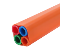 Tuyau micro-conduit en PEHD certifié ISO à 4 voies pour système de câblage souterrain de fibre optique de station de base 5G