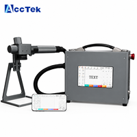 Machine de marquage laser à fibre métallique portable avec support CNC pour formats DXF/AI, code QR, code-barres, numéro de série, marquage permanent
