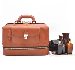 Высококачественная кожаная сумка для врачей, вместительная винтажная коричневая докторская сумка, медицинские сумки для женщин и мужчин