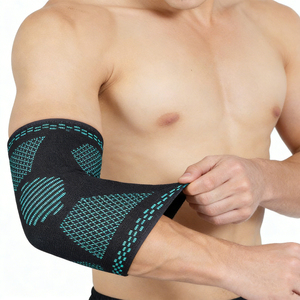 Manchon de compression pour coude abordable (lot de 1 ou 2) - Soutien pour le sport, le travail et le soulagement quotidien de la douleur, genouillères élastiques de compression - Product Image 1