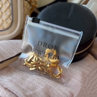 Sac à fermeture éclair en PVC recyclable avec logo personnalisé, imprimé à l'écran, pour bijoux, colliers, lunettes, bracelets - Petit emballage transparent