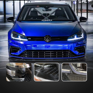 Conjunto de Faros LED para <span class=keywords><strong>VW</strong></span> <span class=keywords><strong>Golf</strong></span> 7 MK7 MK7.5 GTI 2013-2017, Proyector Láser BI-LED, Azul Hielo, Secuencial, Plug and Play - Product Image 5