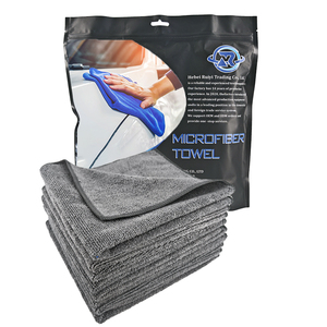 Serviette en microfibre haute performance, résistante aux rayures, <span class=keywords><strong>pour</strong></span> le detailing extérieur et intérieur des voitures, serviette en tissu tricoté warp. - Product Image 2