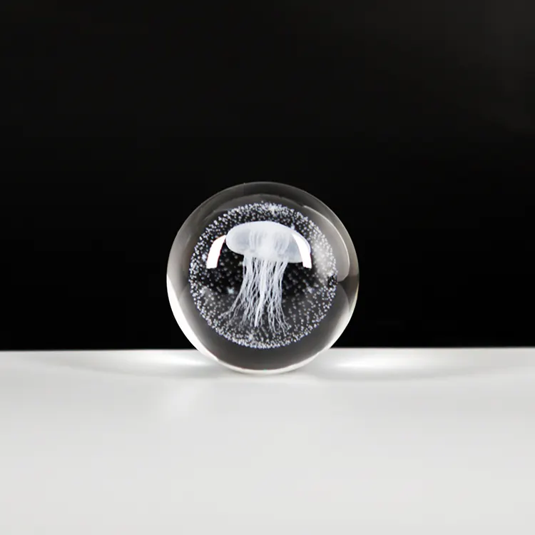 Boule de cristal K9 personnalisée 3D, boule de verre de cristal de galaxie gravée au Laser