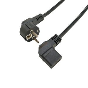 Cordon d'alimentation H05VV-F 3GX1.5mm2 de 1,8 m avec prise EU vers C19 coudée à gauche, <span class=keywords><strong>rallonge</strong></span> coudée à 90 degrés, cordon d'alimentation CA - Product Image 1